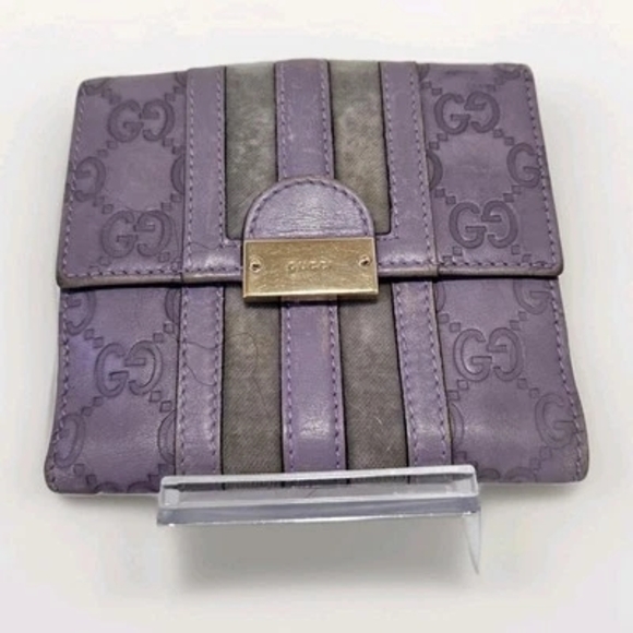 Rare Color! Purple and Suede Gucci Wallet! - Picture 1 of 16